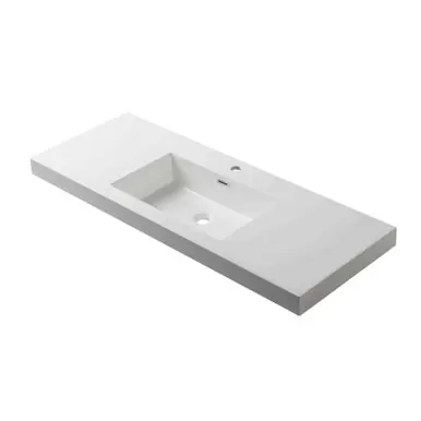 Wholesale Blossom Acrylic Top-Mount Single Sink 48×18 - White - A10 4818 25S