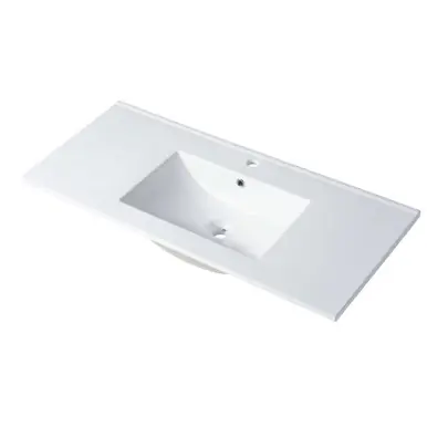 Fast Shipping Blossom Ceramic Sink 48" X 18" Top-Mount Rectangular Sink - White - C04 4818 S