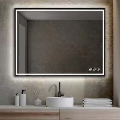 Blossom LED M4 4836 MB Stellar 48" Wide x 36" High LED Mirror With Matte Black Frame Discount