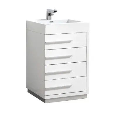 Blossom V8005 24 01 A Barcelona 24" Freestanding Bathroom Vanity with Sink- Glossy White Special Offer