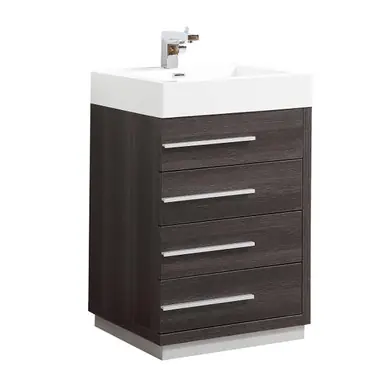 Blossom V8005 24 07 A Barcelona 24" Freestanding Bathroom Vanity with Sink- Dark Oak Secure Checkout