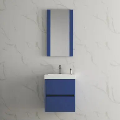 Blossom V8016 20 25 MC Valencia 20" Floating Bathroom Vanity With Sink & Medicine Cabinet - Navy Blue Don’t Miss Out