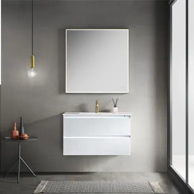 Exclusive Blossom V8018 36 23 A MT12 Jena 36" Floating Bathroom Vanity With Acrylic Sink, Metal Legs - White