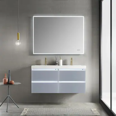 Blossom V8018 48 24 C Jena 48" Floating Bathroom Vanity With Ceramic Sink - Grey Popular