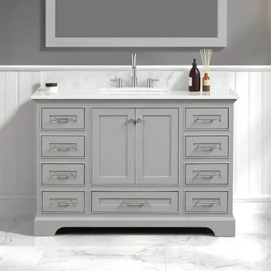 Blossom V8027 48 15 CT Copenhagen 48" Freestanding Bathroom Vanity With Countertop & Undermount Sink - Metal Grey Latest