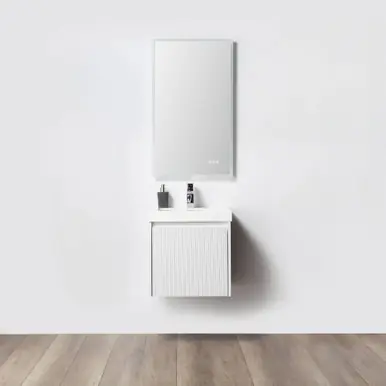 Blossom V8028 20 01 A Positano 20" Floating Bathroom Vanity with Sink - Matte White New Release