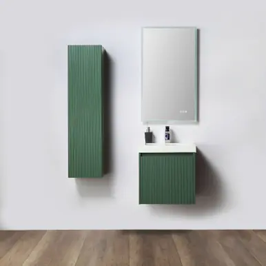 Blossom V8028 20 27 A SC Positano 20" Floating Bathroom Vanity with Sink & Side Cabinet - Aventurine Green New Arrival