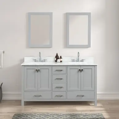 Blossom V8026 60 15 CT Geneva 60" Freestanding Bathroom Vanity With Countertop & Undermount Sink - Metal Grey Best Seller