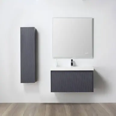 Blossom V8028 36 26 A SC Positano 36" Floating Bathroom Vanity with Sink & Side Cabinet - Night Blue Don’t Miss Out