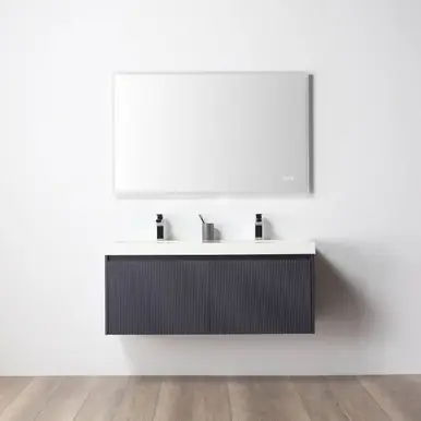Hot Picks Blossom V8028 48D 26 A Positano 48" Floating Bathroom Vanity with Double Sink - Night Blue