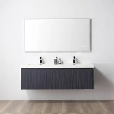 Direct From Factory Blossom V8028 60 26 A Positano 60" Floating Bathroom Vanity with Sink - Night Blue