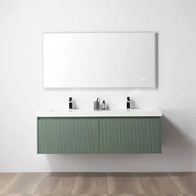 Blossom V8028 60 27 A Positano 60" Floating Bathroom Vanity with Sink - Aventurine Green Limited Offer