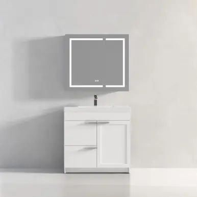 Blossom V8029 36 01 A Hanover 36" Freestanding Bathroom Vanity with Sink - Matte White Don’t Miss Out
