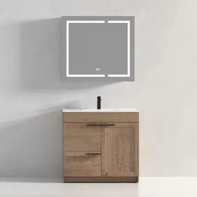 Worldwide Shipping Blossom V8029 36 29 C Hanover 36" Freestanding Bathroom Vanity with Sink - Classic Oak