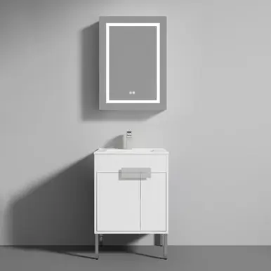 Blossom V8030 24 01 CH C Bari 24" Freestanding Bathroom Vanity with Sink - Matte White Buy Online