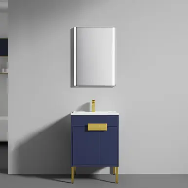 Blossom V8030 24 25 BG C Bari 24" Freestanding Bathroom Vanity with Sink - Navy Blue Limited Time