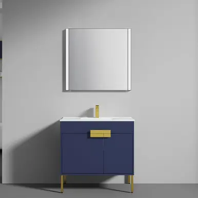 Blossom V8030 36 25 BG C Bari 36" Freestanding Bathroom Vanity with Sink - Navy Blue Price Drop