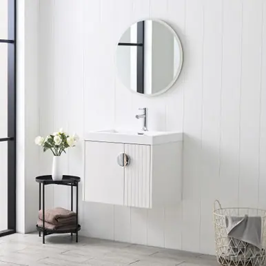 Blossom V8034 24 01 CH A Moss 24" Floating Bathroom Vanity with Sink - White Weekend Sale
