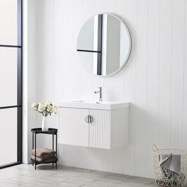 Affordable Blossom V8034 30 01 CH A Moss 30" Floating Bathroom Vanity with Sink - White
