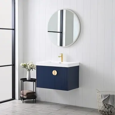 Blossom V8034 30 25 BG A Moss 30" Floating Bathroom Vanity with Sink - Blue Certified