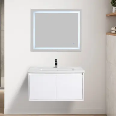 Blossom V8035 36 01 C Bern 36" Wall Hung Vanity with Ceramic Sink - Glossy White Save Now