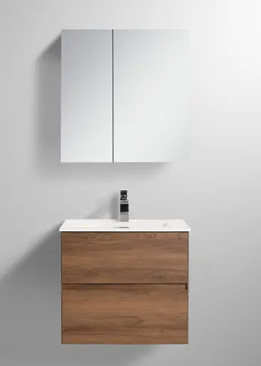 Blossom V8036 24 11 C Assisi 24" Wall Hung Vanity With Ceramic Sink - Brown Walnut Factory Price