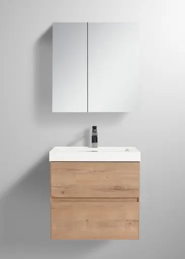 Blossom V8036 24 29 A Assisi 24" Wall Hung Vanity With Acrylic Sink - Classic Oak Money Back Guarantee