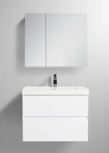 Certified Blossom V8036 30 01 A Assisi 30" Wall Hung Vanity With Acrylic Sink - Glossy White