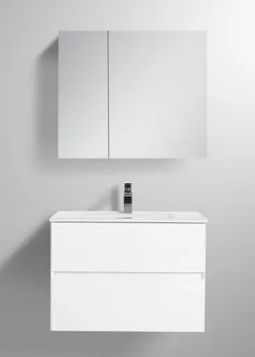 Limited Time Blossom V8036 30 01 C Assisi 30" Wall Hung Vanity With Ceramic Sink - Glossy White