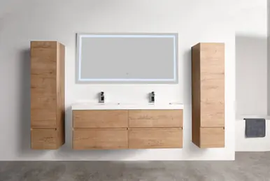 Blossom V8036 60 29 A Assisi 60" Wall Hung Vanity With Acrylic Sink - Classic Oak Fresh Stock