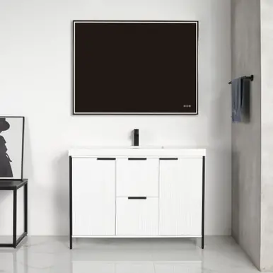 Premium Blossom V8039 48 01 A Zurich 48" Vanity With Acrylic Sink - Glossy White