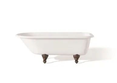 Cheviot 2093-WW-7-AB TRADITIONAL Cast Iron Bathtub with Faucet Holes - 54" x 30" x 24" w/ Antique Bronze Feet Buy Today