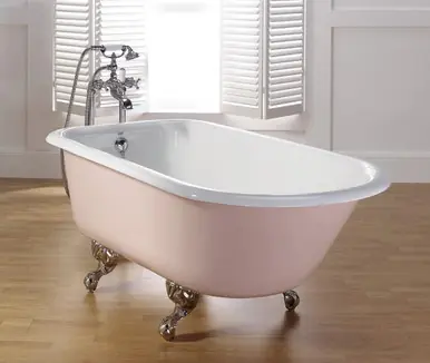 Cheviot 2107-WC-6-PN TRADITIONAL Cast Iron Bathtub with Faucet Holes - 68" x 30" x 24" w/ Polished Nickel Feet - Custom Color of Choice Last Chance