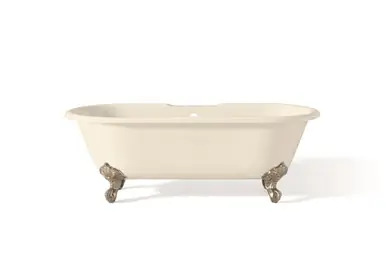 Sale Cheviot 2110-BB-6-PN REGAL Cast Iron Bathtub with Faucet Holes - 68" x 31" x 24" w/ Polished Nickel Feet