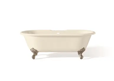 Cheviot 2110-BB-7-BN REGAL Cast Iron Bathtub with Faucet Holes - 68" x 31" x 24" w/ Brushed Nickel Feet Grab Now