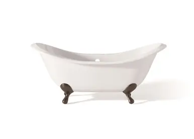 Hot Deal Cheviot 2112-WW-6-AB REGENCY Cast Iron Bathtub with Faucet Holes - 72" x 31" x 31.25" w/ Antique Bronze Feet