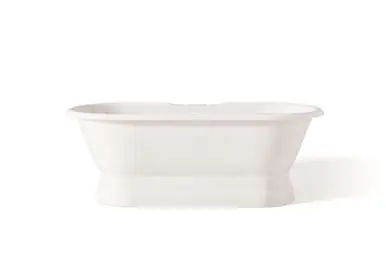 Cheviot 2120-WW-8 REGAL Cast Iron Free-Standing Bathtub with Pedestal Base and Faucet Holes - 68" x 31" x 24" In Demand