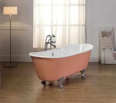 Cheviot 2122-WC-CH WINCHESTER Cast Iron Bathtub - 68" x 28" x 27" w/ Chrome Feet - Custom Color of Choice Low Price