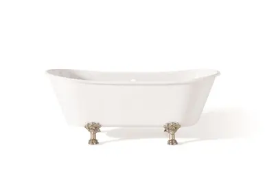 Weekend Sale Cheviot 2122-WW-BN WINCHESTER Cast Iron Bathtub - 68" x 28" x 27" w/ Brushed Nickel Feet