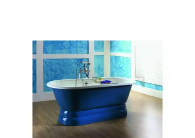 Cheviot 2138-WC-6 REGAL Cast Iron Free-Standing Bathtub with Pedestal Base and Faucet Holes - 61" x 31" x 24" - Custom Color of Choice Affordable