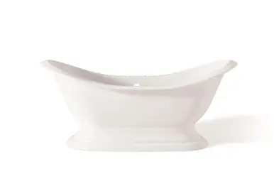 Cheviot 2151-WW-6 REGENCY Cast Iron Free-Standing Bathtub with Pedestal Base and Faucet Holes - 61" x 31" x 29" Today Only