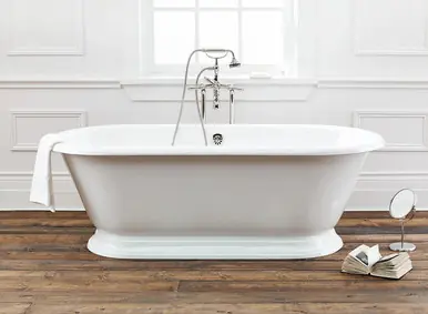 Cheviot 2162-WC-6 SANDRINGHAM Cast Iron Free-Standing Bathtub with Faucet Holes 70.125" x 31.5" x 23" - Custom Color of Choice No Minimum Order