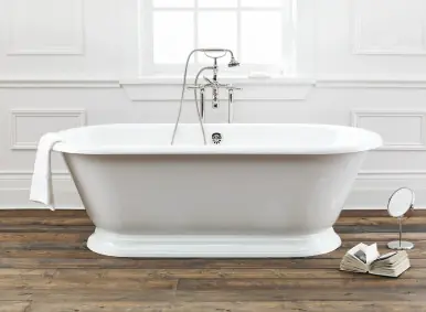 Cheap Cheviot 2162-WC-7 SANDRINGHAM Cast Iron Free-Standing Bathtub with Faucet Holes - 70.125" x 31.5" x 23" - Custom Color of Choice