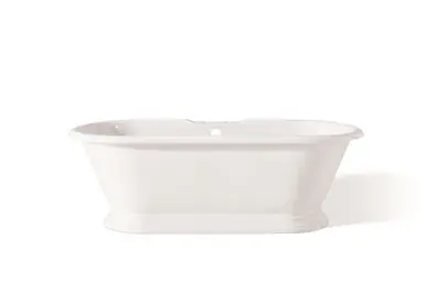 Clearance Cheviot 2162-WW-7 SANDRINGHAM Cast Iron Free-Standing Bathtub with Faucet Holes - 70.125" x 31.5" x 23"