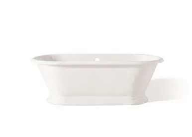 Cheviot 2163-WW SANDRINGHAM Cast Iron Free-Standing Bathtub with Continuous Rolled Rim - 70.125" x 31.5" x 23" Big Sale