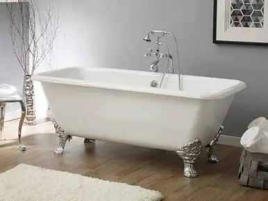 High Quality Cheviot 2173-WC-AB SPENCER Cast Iron Bathtub w/ Antique Bronze Feet, 66.875" x 31.875" x 27" - Custom Color of Choice