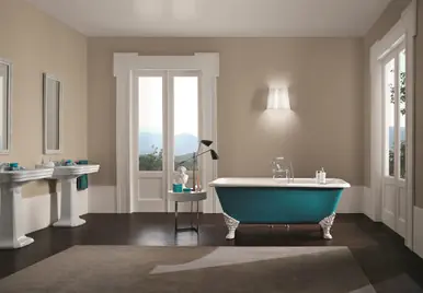 Final Sale Cheviot 2173-WC-WH SPENCER Cast Iron Bathtub - 66.875x31.875x27 w/ White Feet - Custom Color of Choice