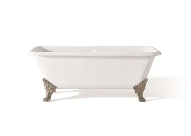 Cheviot 2173-WW-BN SPENCER Cast Iron Bathtub - 66.875x31.875x27 w/ Brushed Nickel Feet Latest