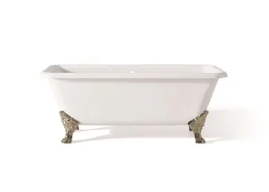 Today Only Cheviot 2173-WW-PN SPENCER Cast Iron Bathtub - 66.875x31.875x27 w/ Polished Nickel Feet