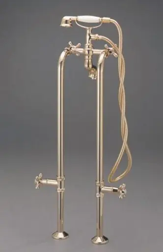 New Arrival Cheviot 3970-BN Free Standing Water Supply Lines With Stop Valves for Tub Faucet - Brushed Nickel